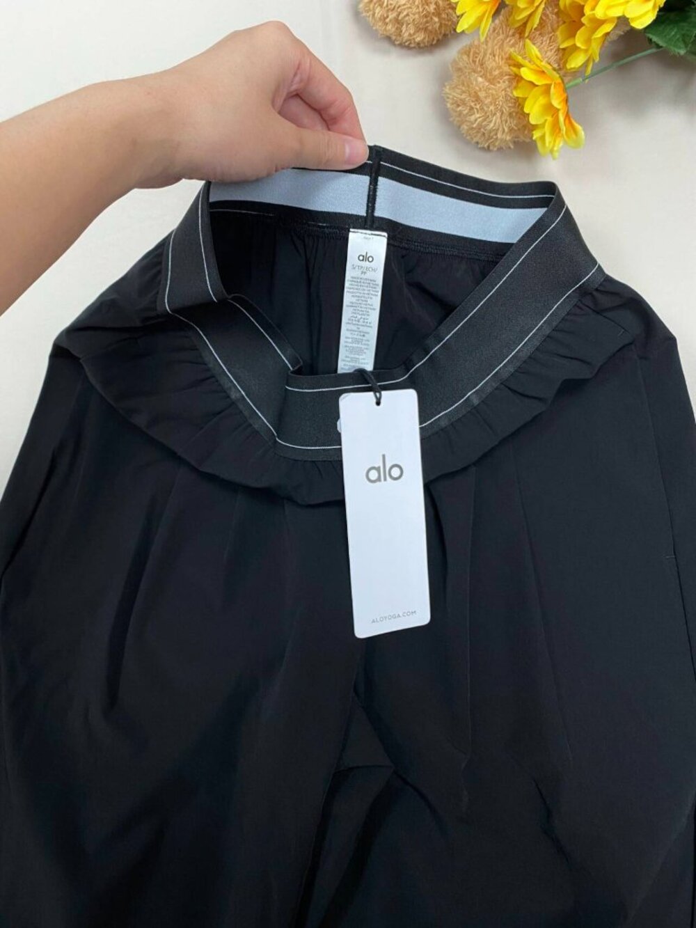 ALO Yoga Suit Up Trouser Black Relaxed Wide (Regular)Athleisure Chic😎Size S/M - Picture 4 of 8